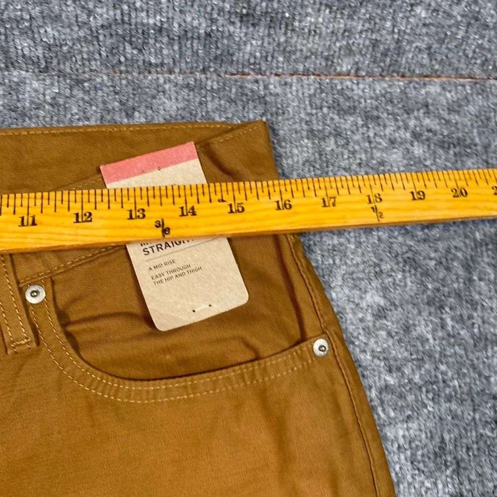 Levis Middy Straight Pants Mens 30x30 Brown Tobacco Mid Rise A46900384 NEW
